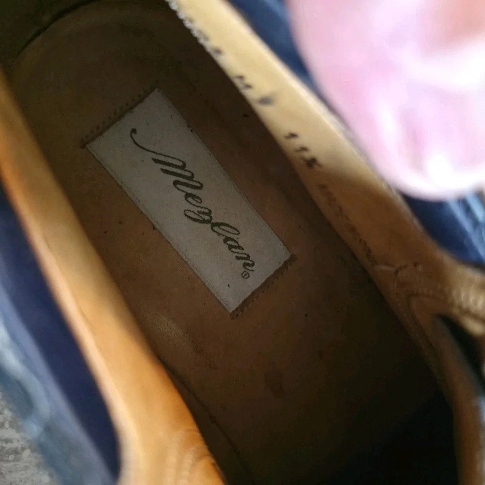 Vintage Mezlan Size 11.5 Crocodile Blue Handmade In Spain Monk Shoes *Read Desc.